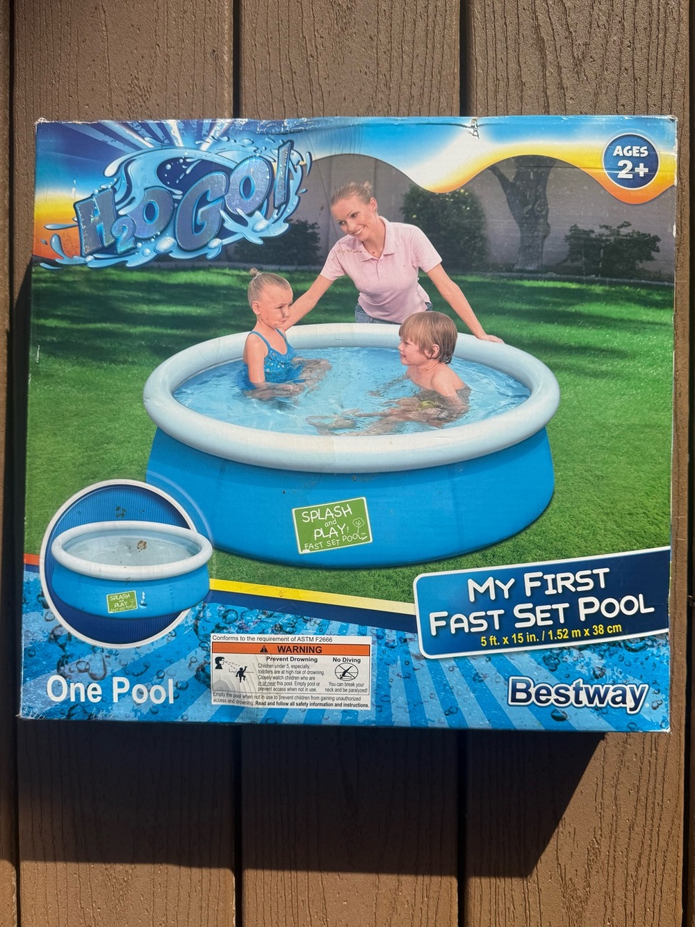MY FIRST SPLASH & PLAY FAST SET POOL BY BESTWAY 5ft x 15” NEVER USED NEW IN BOX!